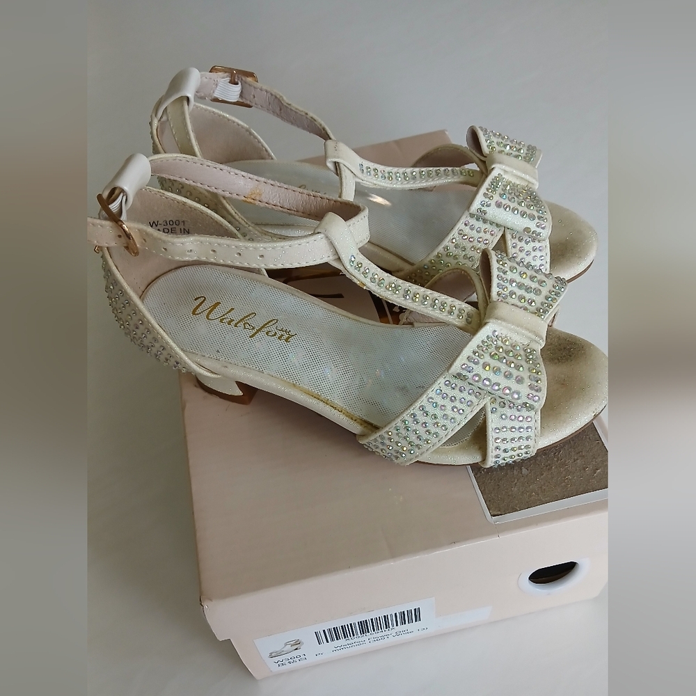 Walofou Girls Glitter Dress Sandals – Size 10 - Sparkle & Shine!